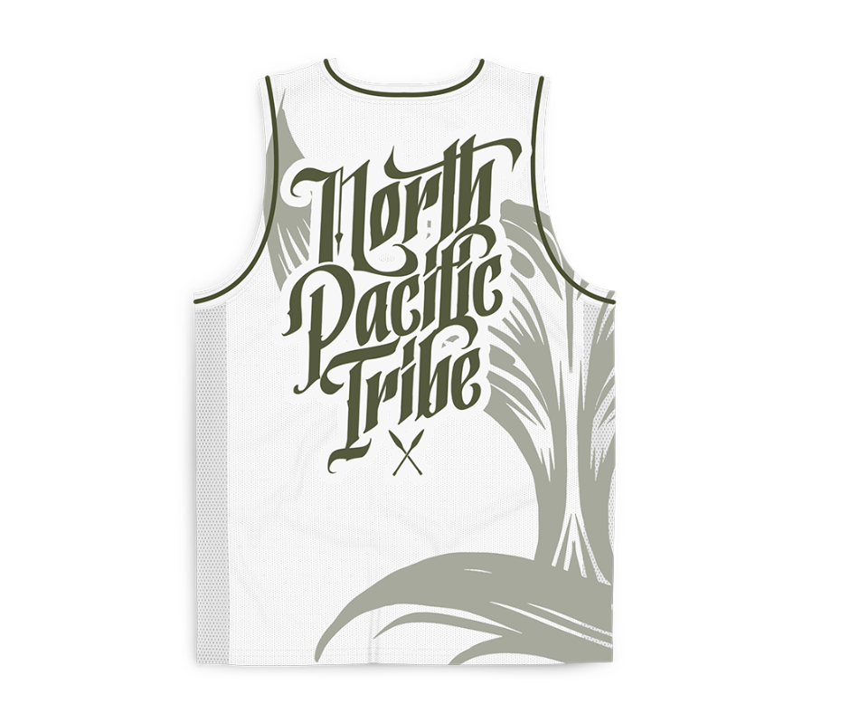 Whale Tail Jersey - White - Youth