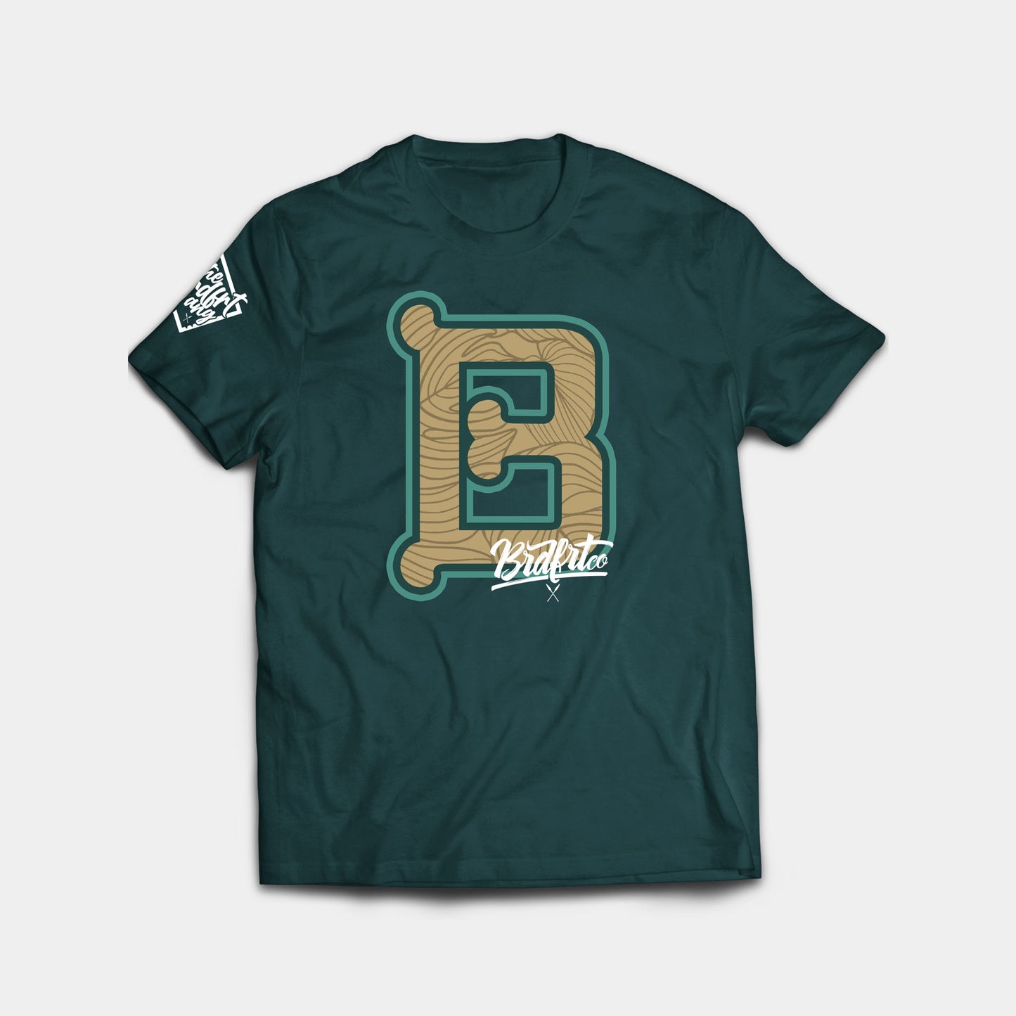 Bread Fruit "B" Forest Green Tee