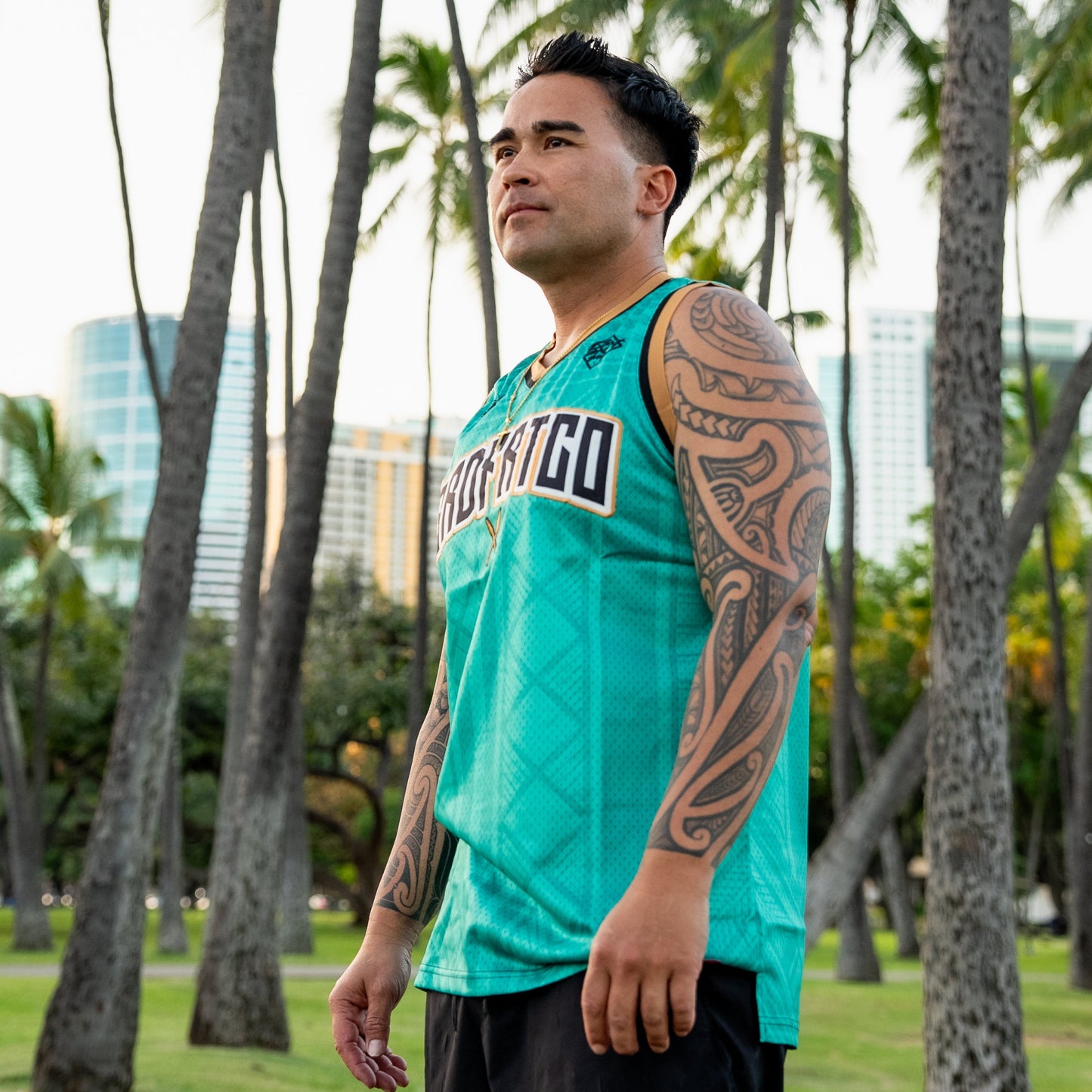 TRIBAL JERSEY - TEAL