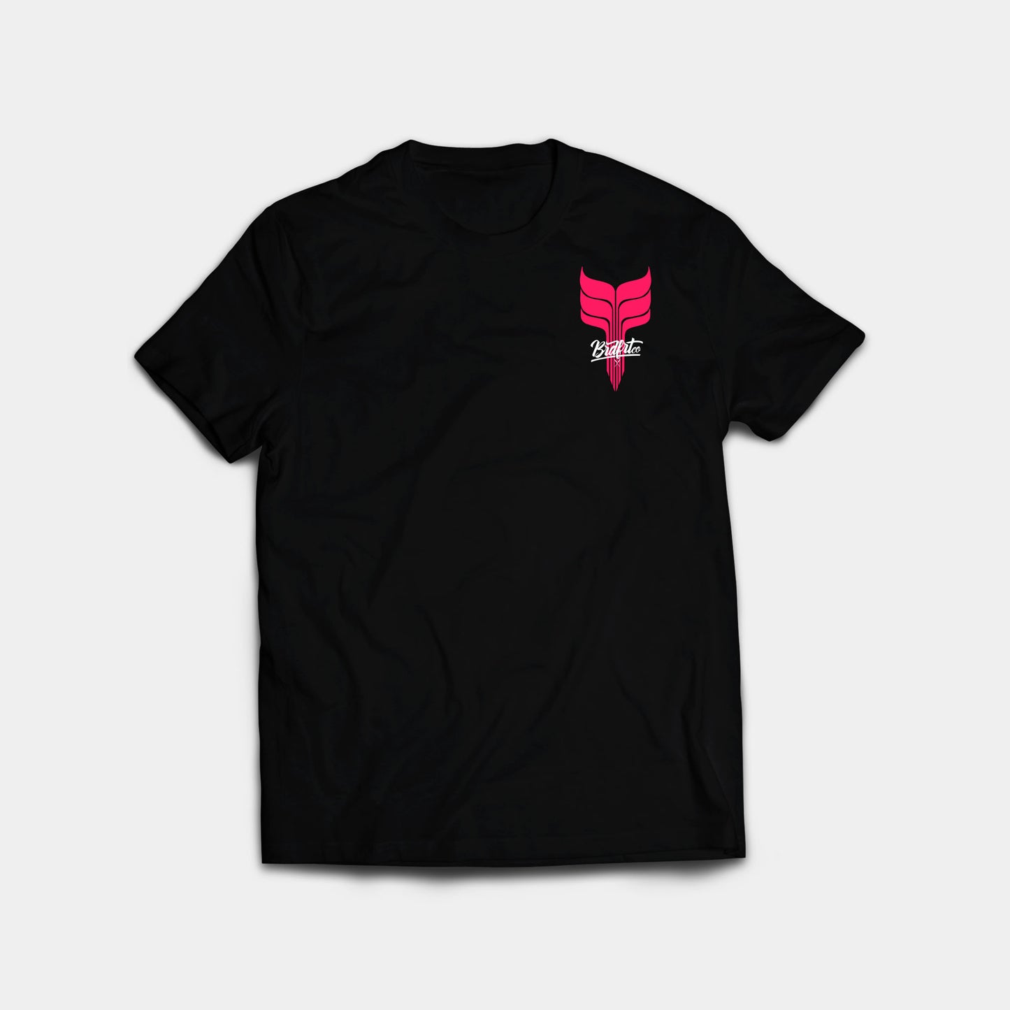 Whale Tail Black & Pink Tee