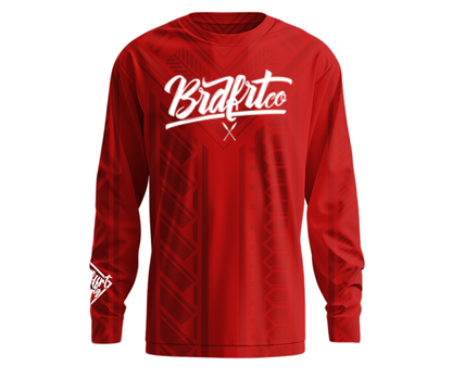 Red Tribal Long Sleeve - Youth