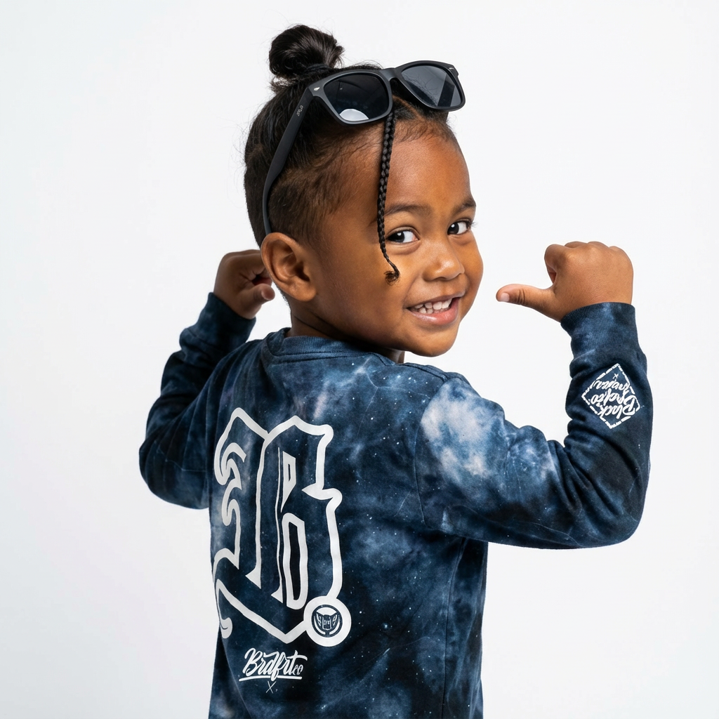 Breadfruit 'B' Longsleeve Tie dye - Youth