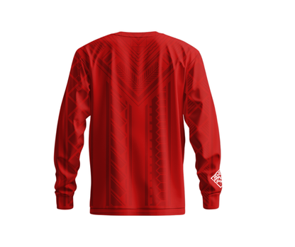 Red Tribal Long Sleeve - Youth