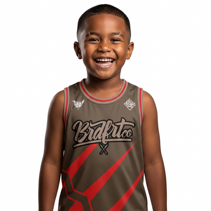 Dolphin Jersey Brown/Red - Youth