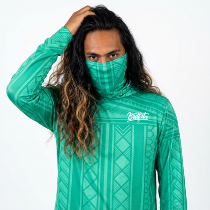 Teal Tribal Performance Long Sleeve