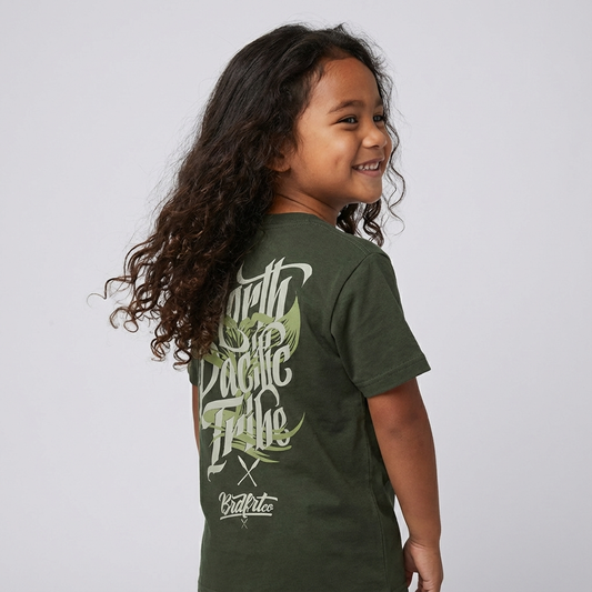 Whail Tail Tee - Green - Youth