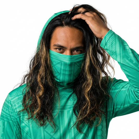 Teal Tribal Performance Long Sleeve