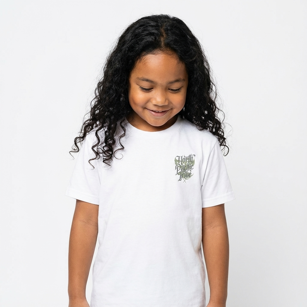 Whale Tail Tee - White - Youth