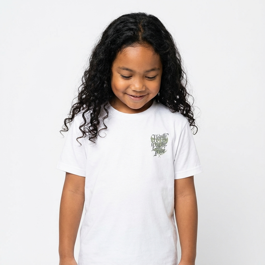 Whale Tail Tee - White - Youth