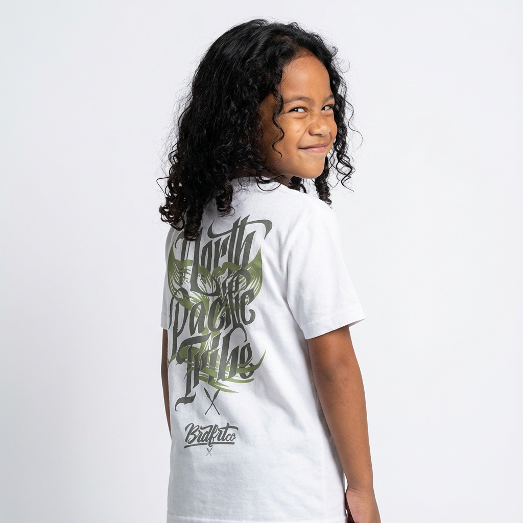 Whale Tail Tee - White - Youth