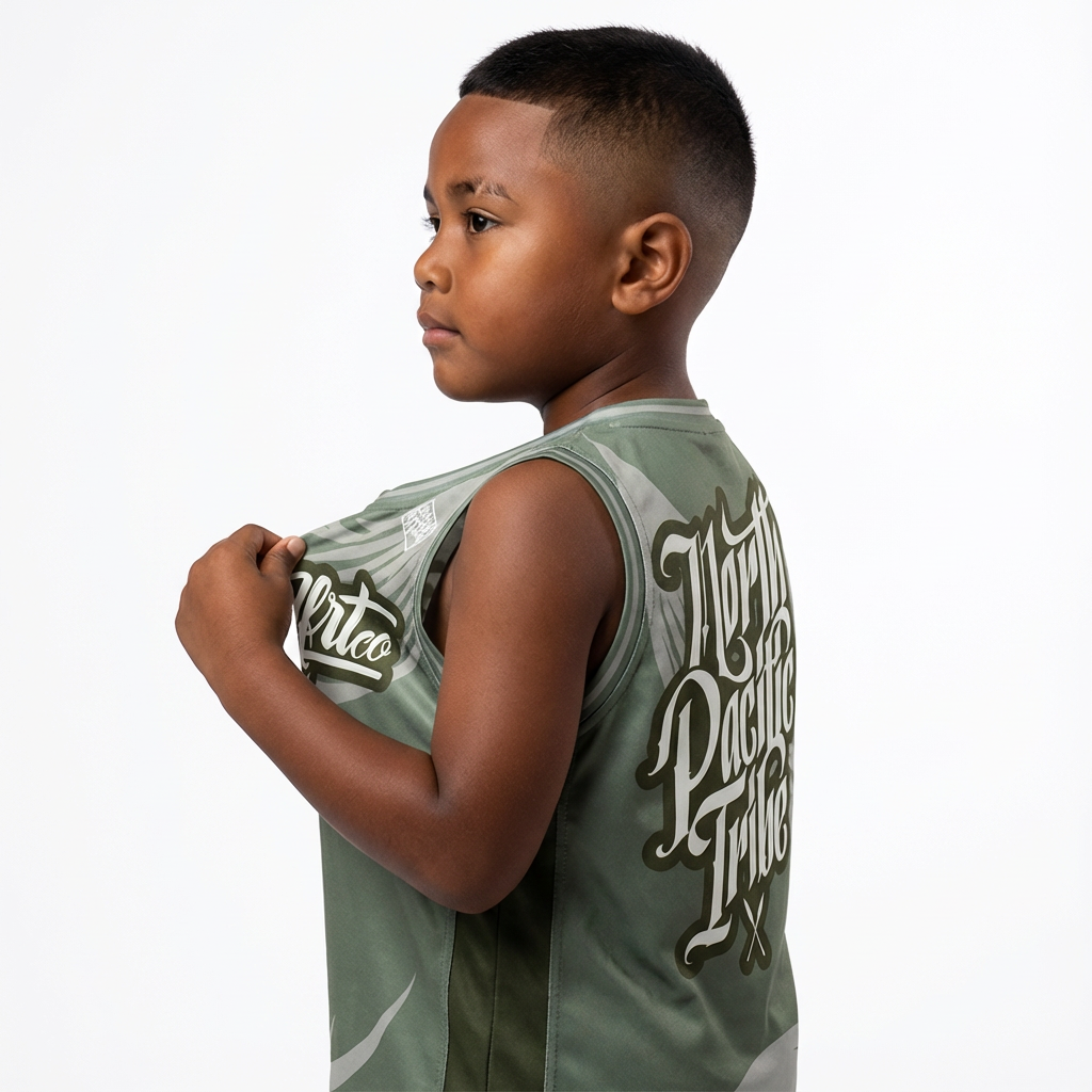 Whale Tail Jersey - Green - Youth