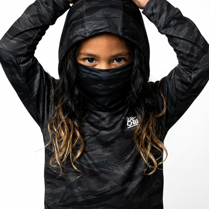 Midnight Camo Performance Long Sleeve - Youth