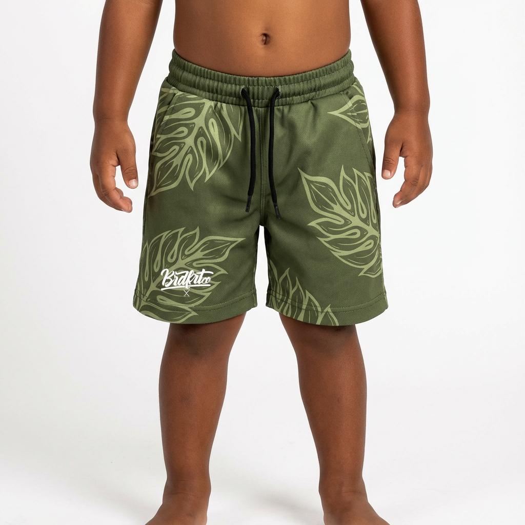 Green Leaf Shorts - Youth