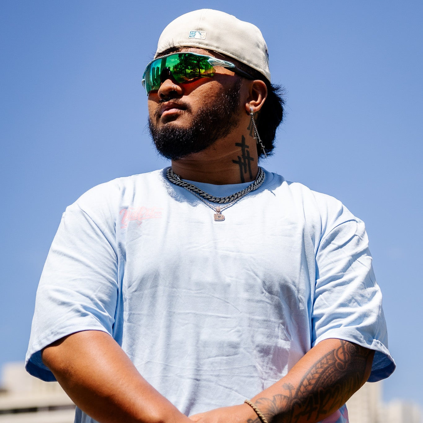 BRDFRT GANG TEE - BLUE/PINK