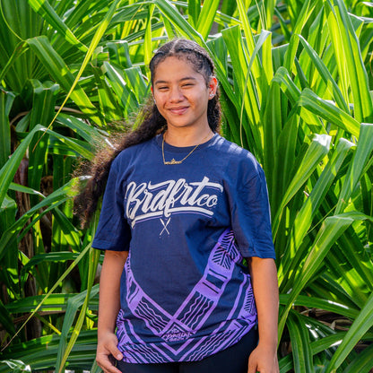 Navy Purple Tribal Tee
