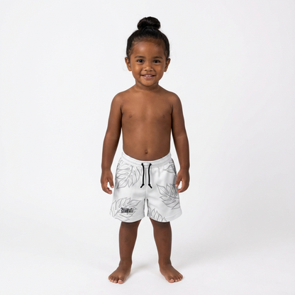 White Leaf Shorts - Youth