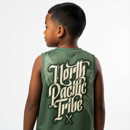 Whale Tail Jersey - Green - Youth