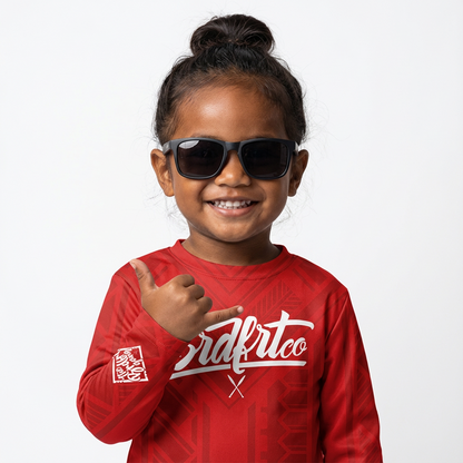 Red Tribal Long Sleeve - Youth