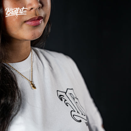 "B" Brdfrt Lettering White Tshirt