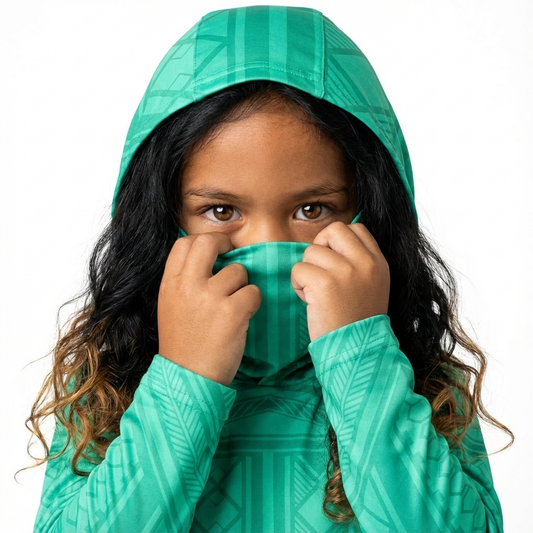 Teal Tribal Performance Long Sleeve