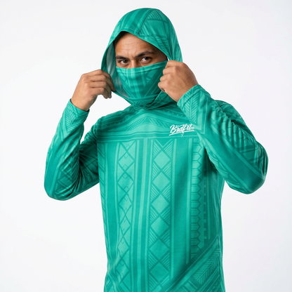Teal Tribal Performance Long Sleeve