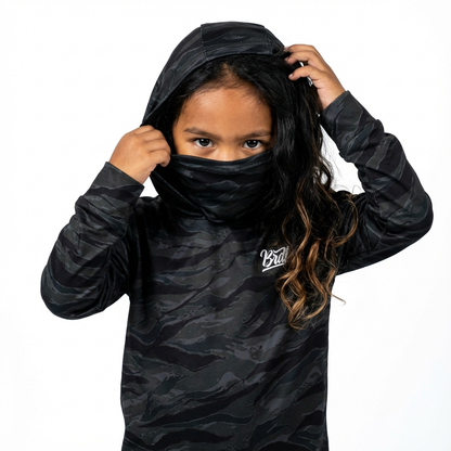 Midnight Camo Performance Long Sleeve - Youth