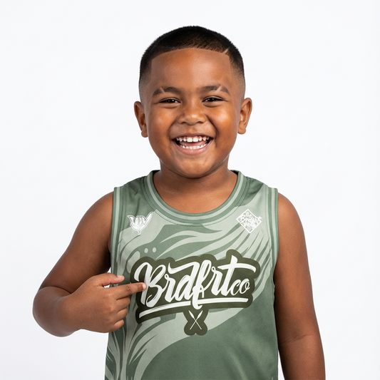 Whale Tail Jersey - Green - Youth