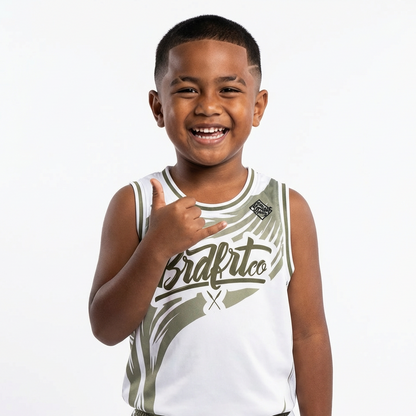 Whale Tail Jersey - White - Youth